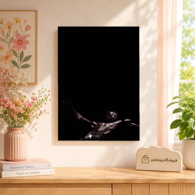 تابلو شاسی پینکمن طرح تراویس اسکات مشکی و سفید - Travis Scott Black And White کد Jm 30