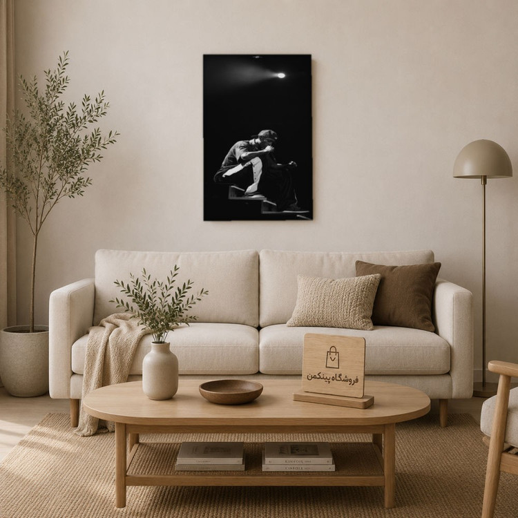تابلو شاسی پینکمن طرح تراویس اسکات مشکی و سفید - Travis Scott Black And White کد Jm 25