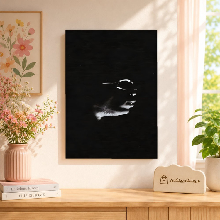 تابلو شاسی پینکمن طرح تراویس اسکات مشکی و سفید - Travis Scott Black And White کد Jm 20