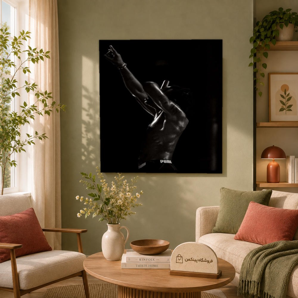 تابلو شاسی پینکمن طرح تراویس اسکات مشکی - Travis Scott Black کد Jm 26