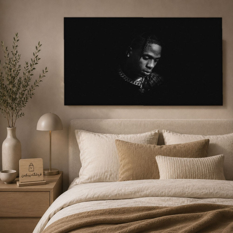 تابلو شاسی پینکمن طرح تراویس اسکات مشکی - Travis Scott Black کد Jm 24