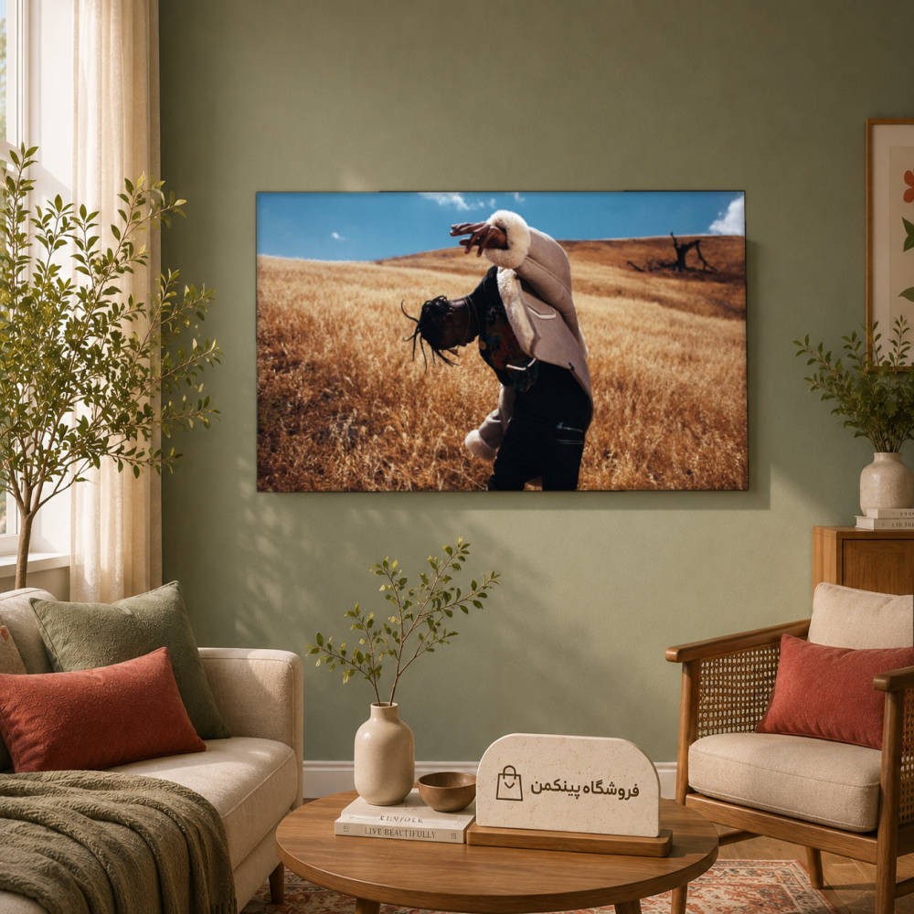 تابلو شاسی پینکمن طرح تراویس اسکات لوگو تراویس اسکات - Travis Scott Logo Desktop کد Jm 18