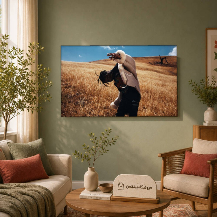 تابلو شاسی پینکمن طرح تراویس اسکات لوگو تراویس اسکات - Travis Scott Logo Desktop کد Jm 18