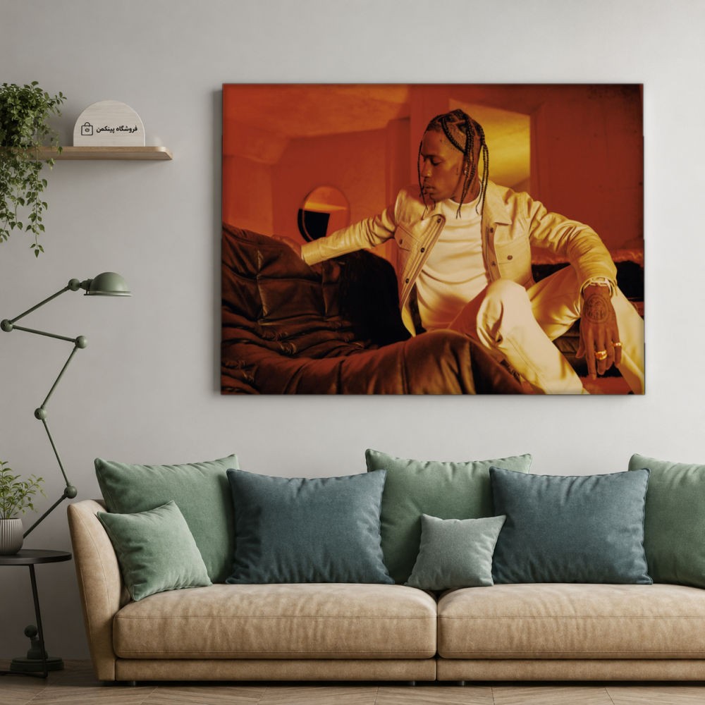 تابلو شاسی پینکمن طرح تراویس اسکات لوگو تراویس اسکات - Travis Scott Logo Desktop کد Jm 16