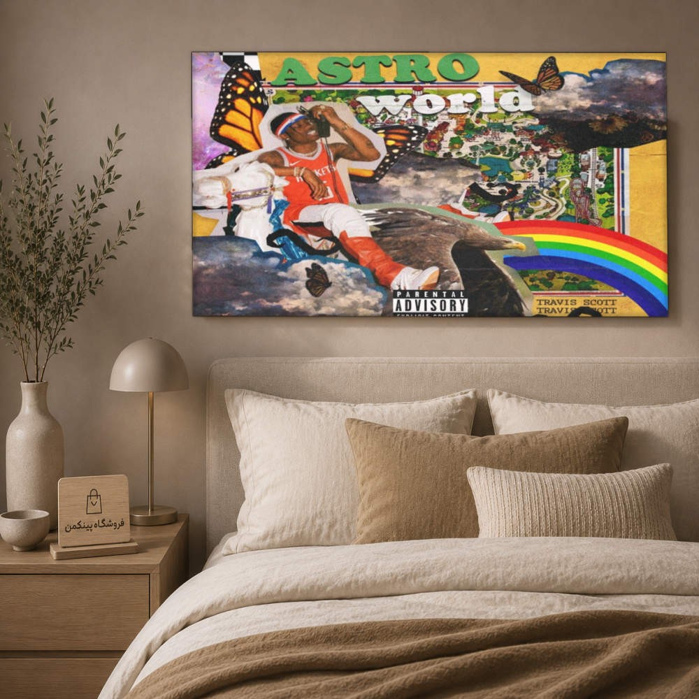 تابلو شاسی پینکمن طرح تراویس اسکات قدیمی رودئو - Travis Scott Old Rodeo Desktop کد Jm 10