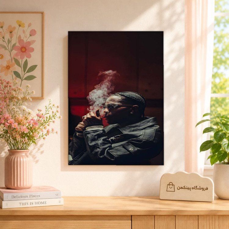 تابلو شاسی پینکمن طرح تراویس اسکات سیگار کشیدن - Travis Scott Smoking کد Jm 10