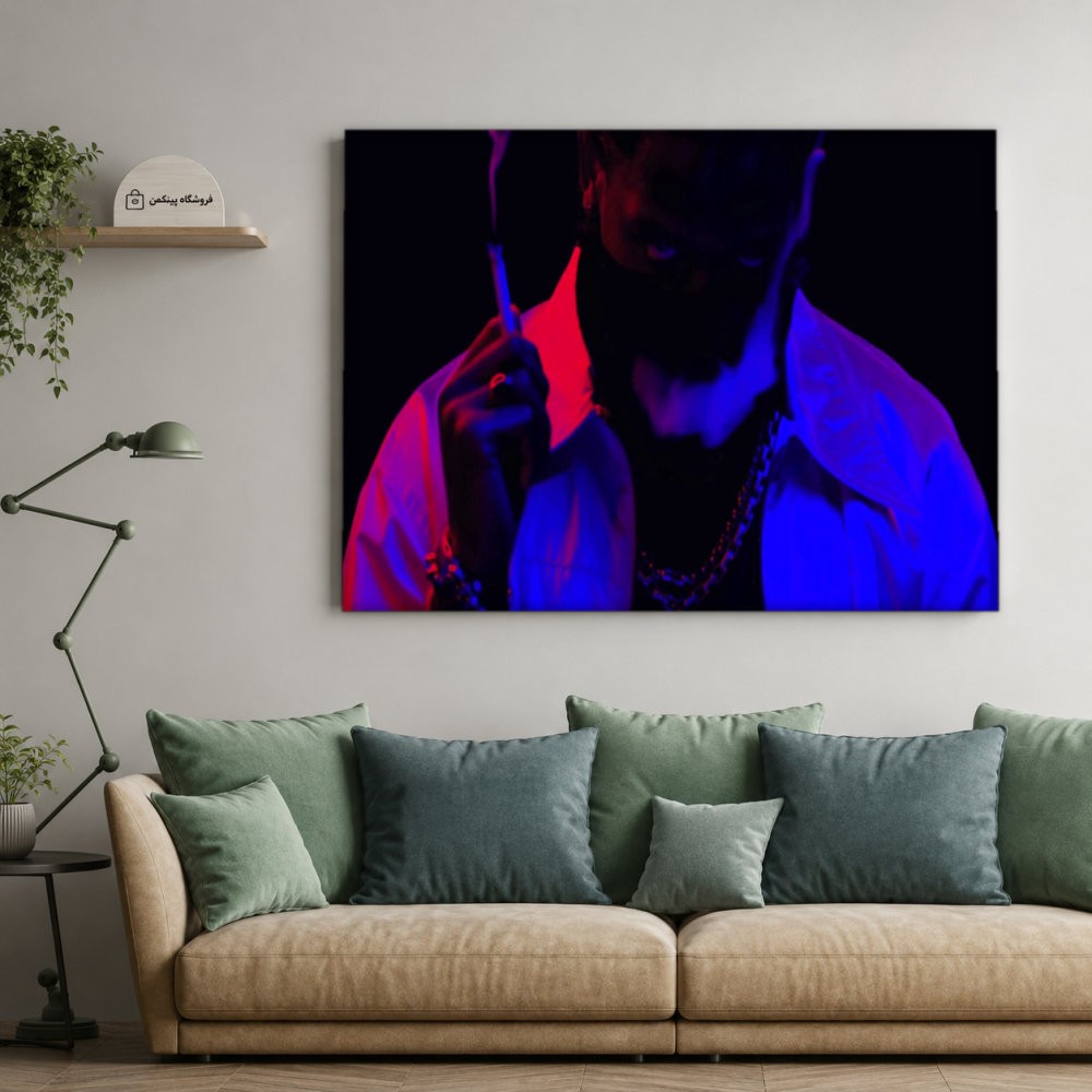 تابلو شاسی پینکمن طرح تراویس اسکات بنفش - Travis Scott Purple Desktop کد Jm 9