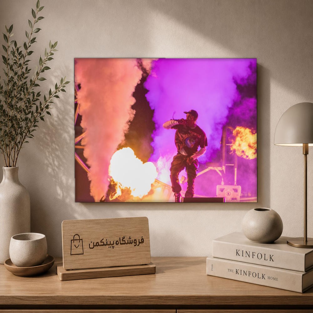 تابلو شاسی پینکمن طرح تراویس اسکات بنفش - Travis Scott Purple Desktop کد Jm 15