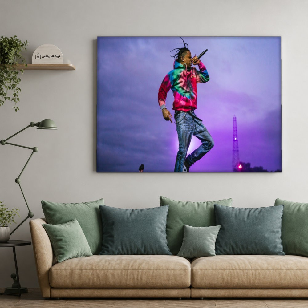 تابلو شاسی پینکمن طرح تراویس اسکات بنفش - Travis Scott Purple Desktop کد Jm 12