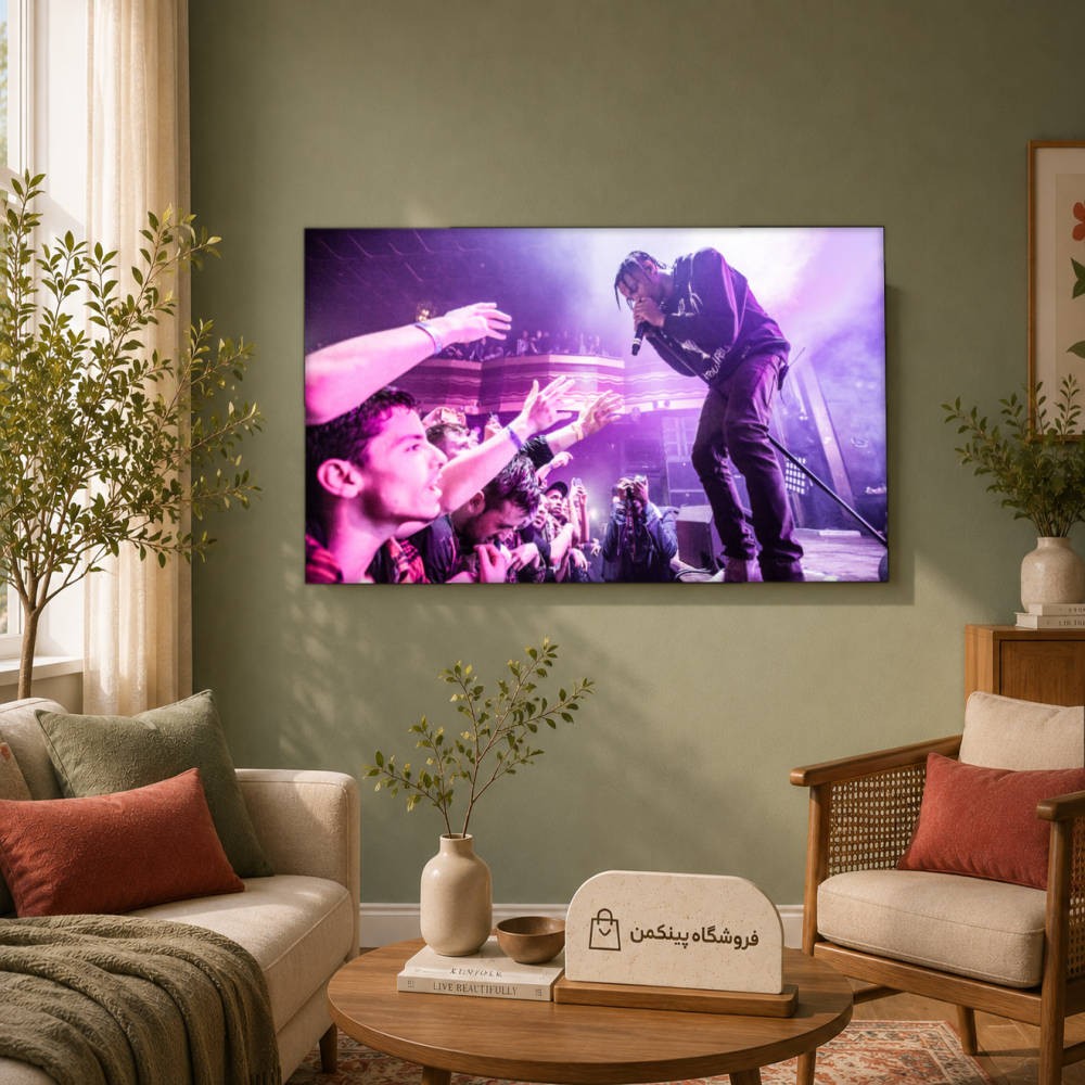 تابلو شاسی پینکمن طرح تراویس اسکات بنفش - Travis Scott Purple Desktop کد Jm 11