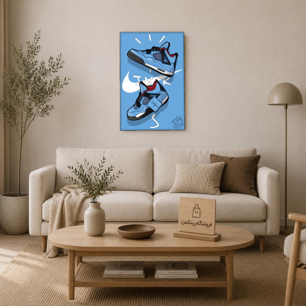 تابلو شاسی پینکمن طرح تراویس اسکات ایر جردن 4 - Travis Scott Air Jordan 4 کد Jm 13