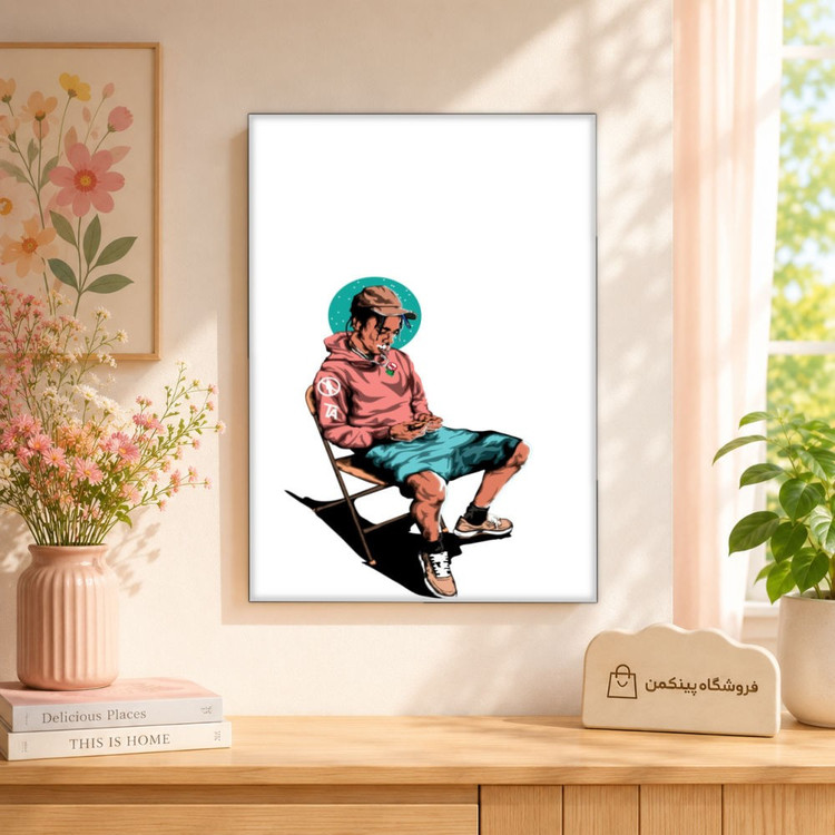 تابلو شاسی پینکمن طرح تراویس اسکات انیمه - Travis Scott Anime کد Jm 8