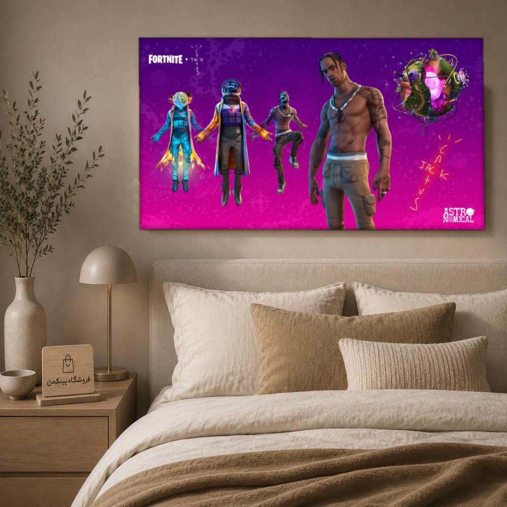 تابلو شاسی پینکمن طرح تراویس اسکات انیمه - Travis Scott Anime کد Jm 30