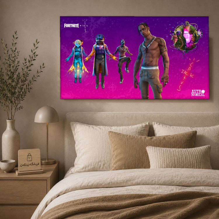 تابلو شاسی پینکمن طرح تراویس اسکات انیمه - Travis Scott Anime کد Jm 30