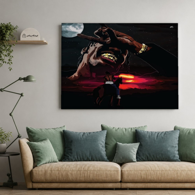 تابلو شاسی پینکمن طرح تراویس اسکات انیمه - Travis Scott Anime کد Jm 22