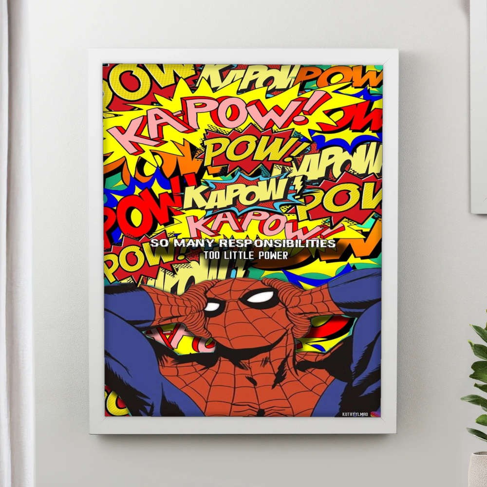 تابلو پینکمن طرح کمیک اسپایدرمن Comic Book Spider Man 14 Jm