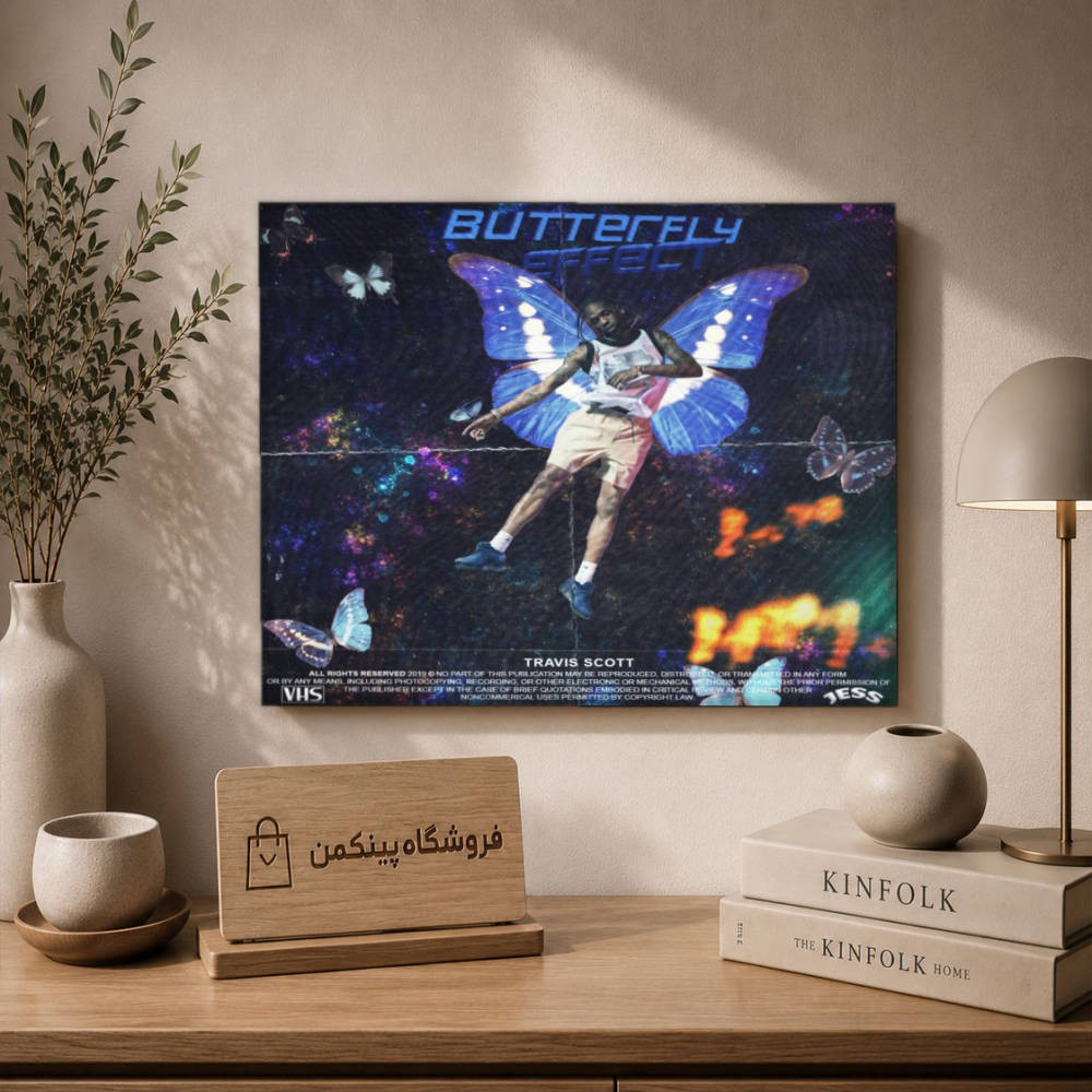 تابلو شاسی پینکمن طرح تراویس اسکات اثر پروانهای - Travis Scott Butterfly Effect کد Jm 9