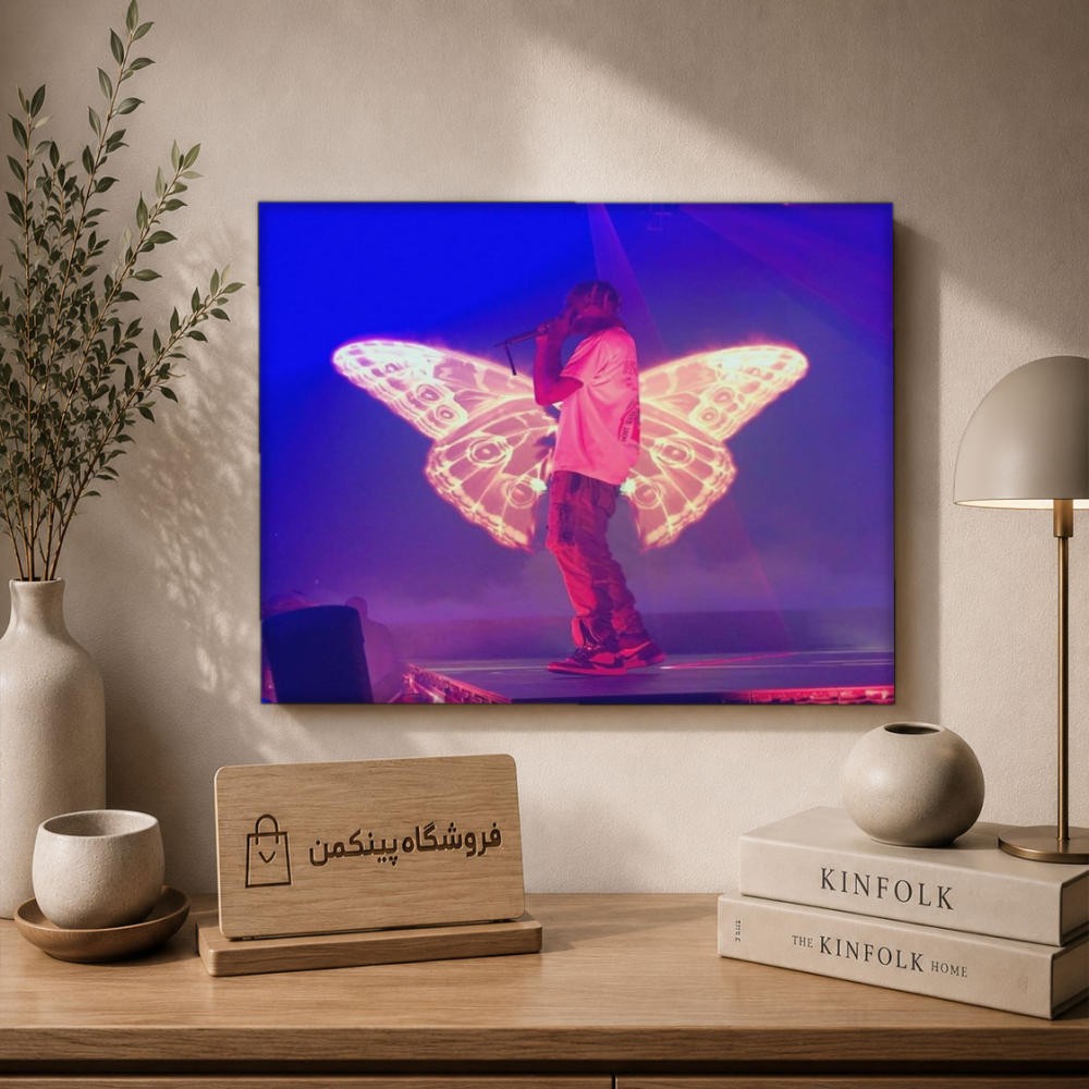 تابلو شاسی پینکمن طرح تراویس اسکات اثر پروانهای - Travis Scott Butterfly Effect کد Jm 7
