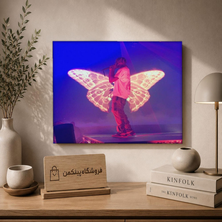 تابلو شاسی پینکمن طرح تراویس اسکات اثر پروانهای - Travis Scott Butterfly Effect کد Jm 7