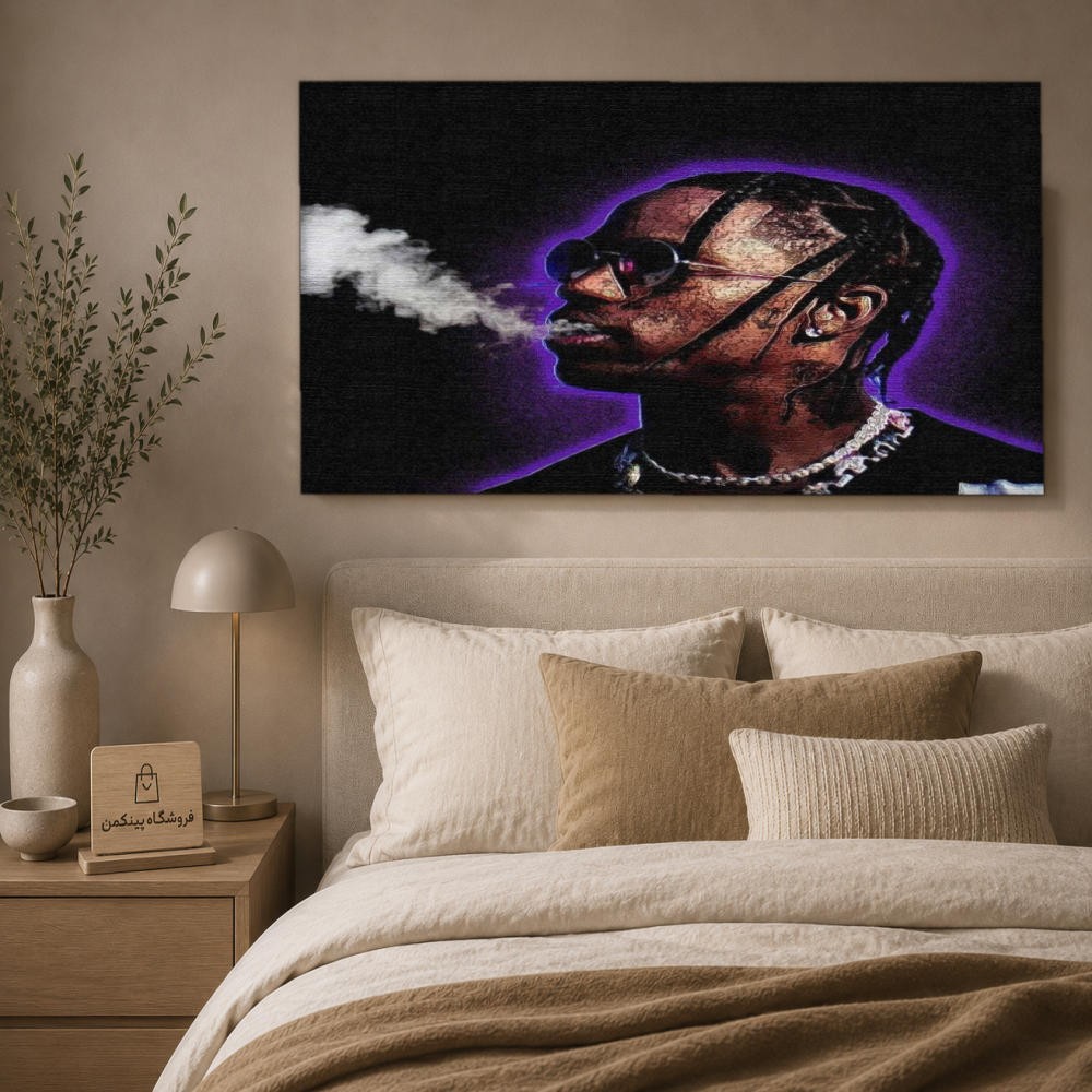 تابلو شاسی پینکمن طرح تراویس اسکات اثر پروانهای - Travis Scott Butterfly Effect کد Jm 13