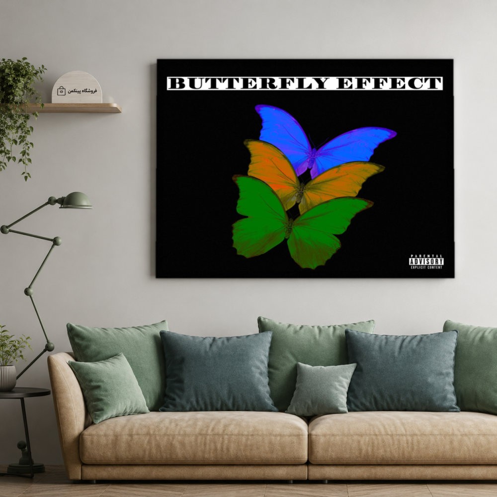 تابلو شاسی پینکمن طرح تراویس اسکات اثر پروانهای - Travis Scott Butterfly Effect کد Jm 12