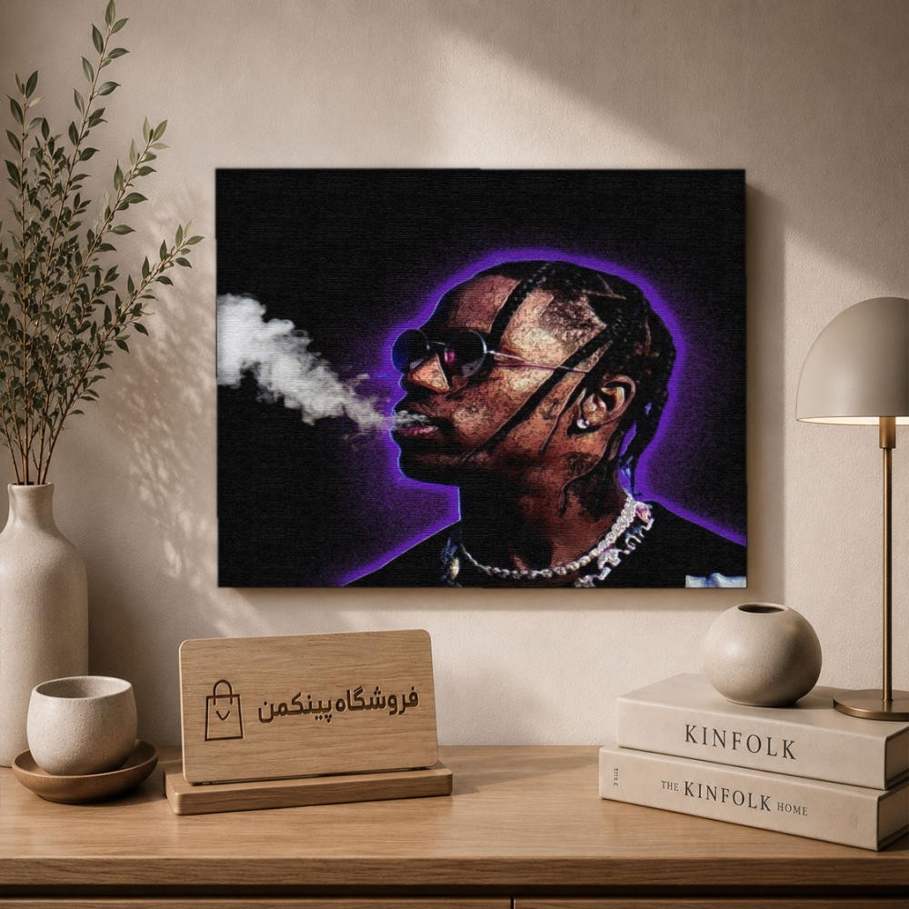 تابلو شاسی پینکمن طرح تراویس اسکات آلبوم Cover - Travis Scott Album Cover کد Jm 4