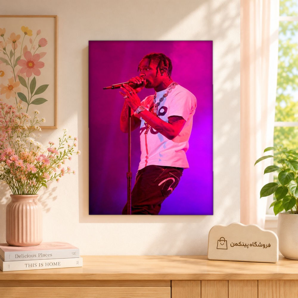 تابلو شاسی پینکمن طرح تراویس اسکات X - Travis Scott iPhone X کد Jm 21