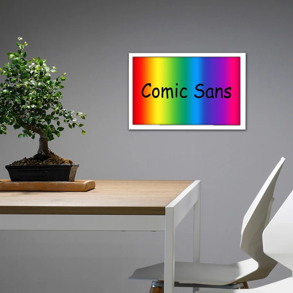 تابلو پینکمن طرح کمیک Sans Comic Sans 2 Jm