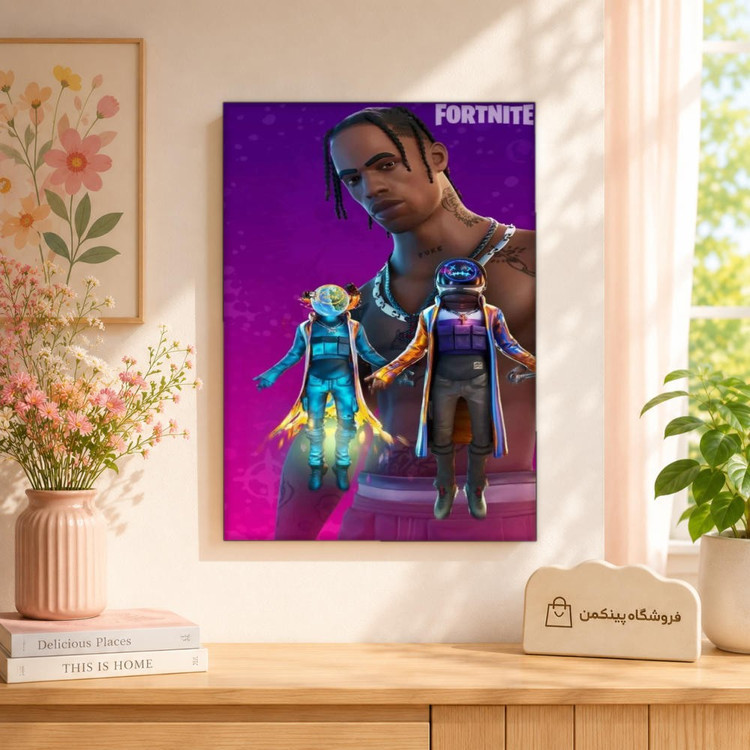 تابلو شاسی پینکمن طرح تراویس اسکات Astro Fortnite - Travis Scott Astro Fortnite کد Jm 16