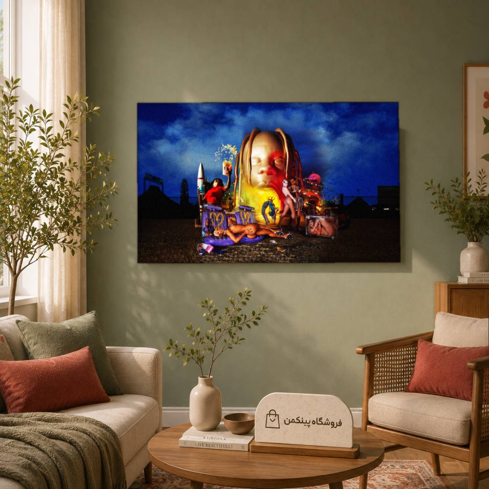 تابلو شاسی پینکمن طرح تراویس اسکات - Desktop Travis Scott کد Jm 16