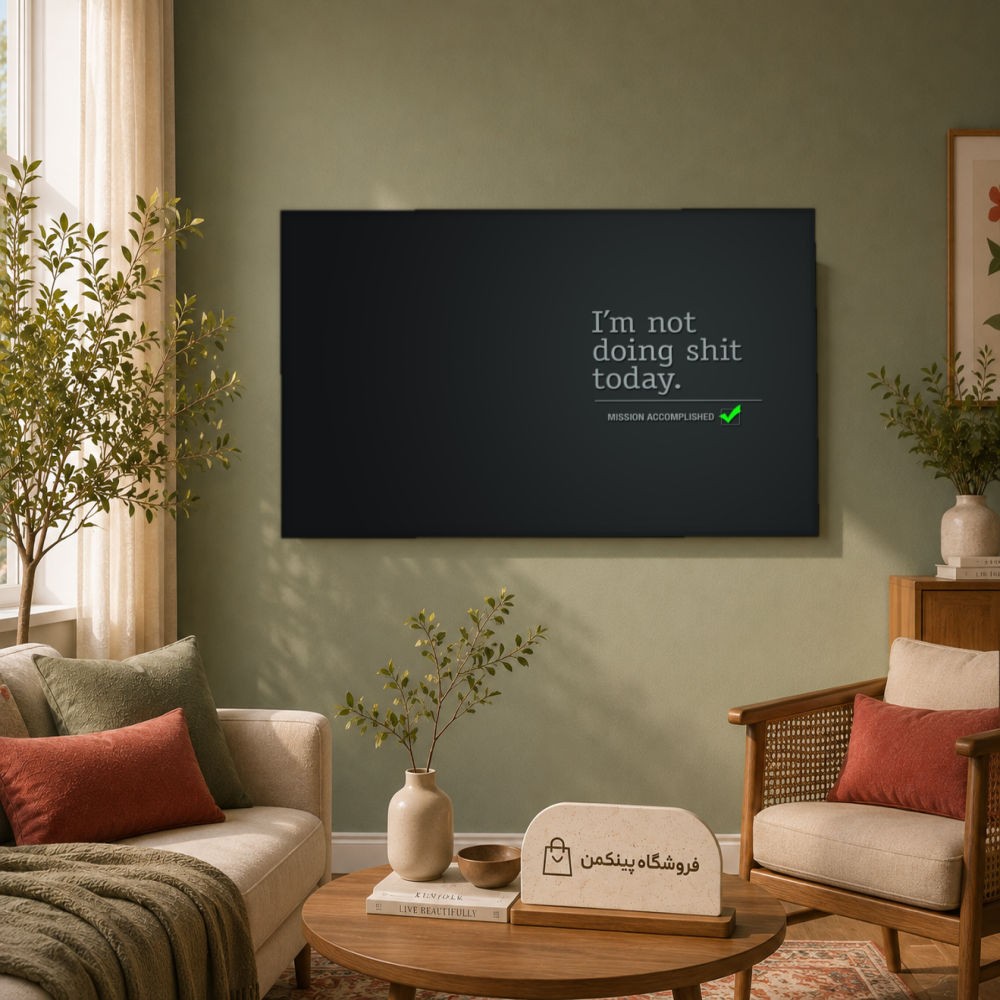 تابلو شاسی پینکمن طرح تایپوگرافی نسخه چهارم - Typography Desktop کد Jm 5