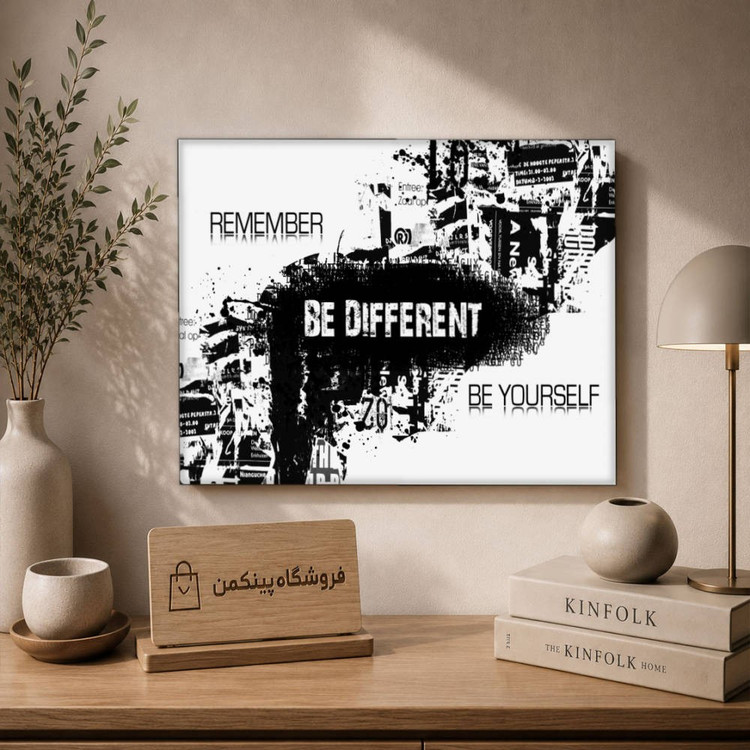 تابلو شاسی پینکمن طرح تایپوگرافی نسخه چهارم - Typography Desktop کد Jm 32