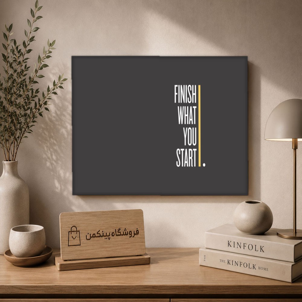 تابلو شاسی پینکمن طرح تایپوگرافی نسخه چهارم - Typography Desktop کد Jm 31
