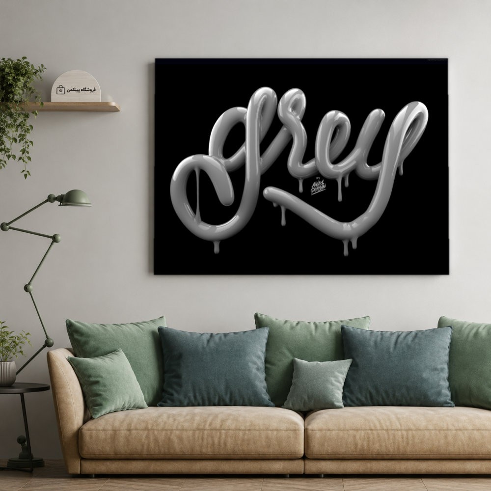 تابلو شاسی پینکمن طرح تایپوگرافی نسخه سوم - Typography 4k کد Jm 27