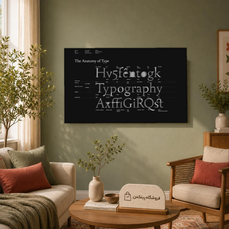 تابلو شاسی پینکمن طرح تایپوگرافی نسخه دوم - Typography کد Jm 29