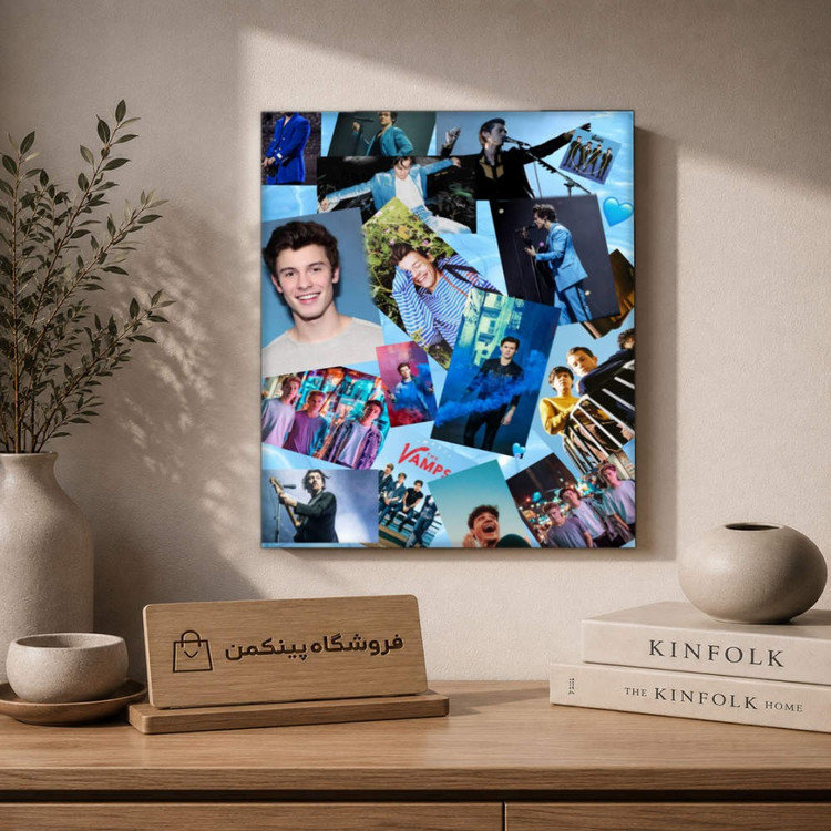 تابلو شاسی پینکمن طرح تام هالند کلاژ - Tom Holland Collage کد Jm 4