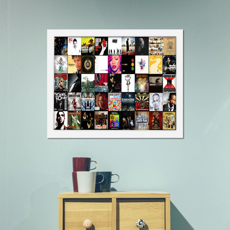 تابلو پینکمن طرح موسیقی امینم کلاژ Eminem Collage 32 Jm