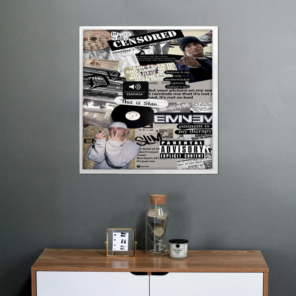 تابلو پینکمن طرح موسیقی امینم کلاژ Eminem Collage 21 Jm