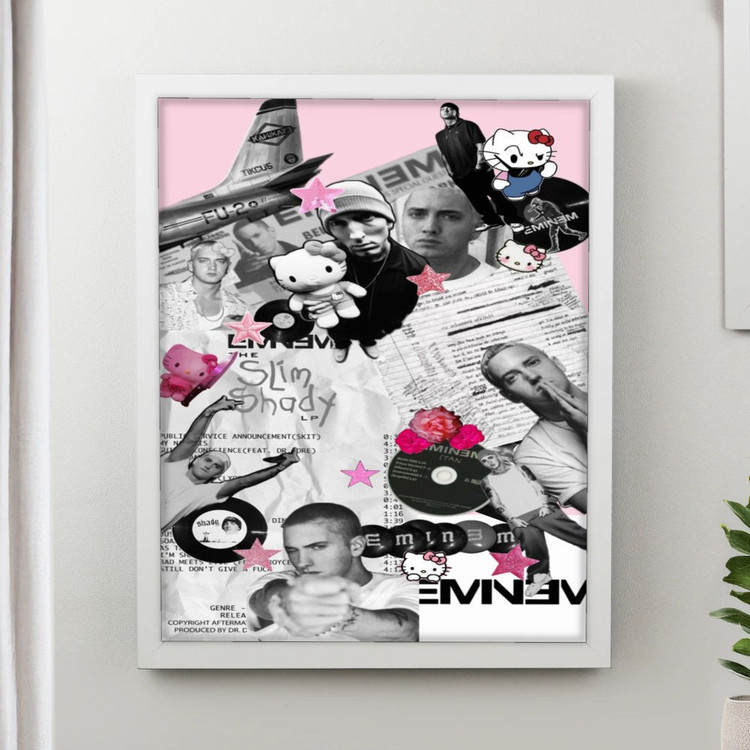 تابلو پینکمن طرح موسیقی امینم کلاژ Eminem Collage 13 Jm