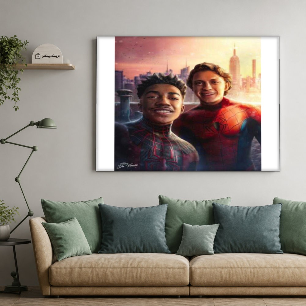 تابلو شاسی پینکمن طرح تام هالند و مایلز مورالس - Tom Holland And Miles Morales کد Jm 37