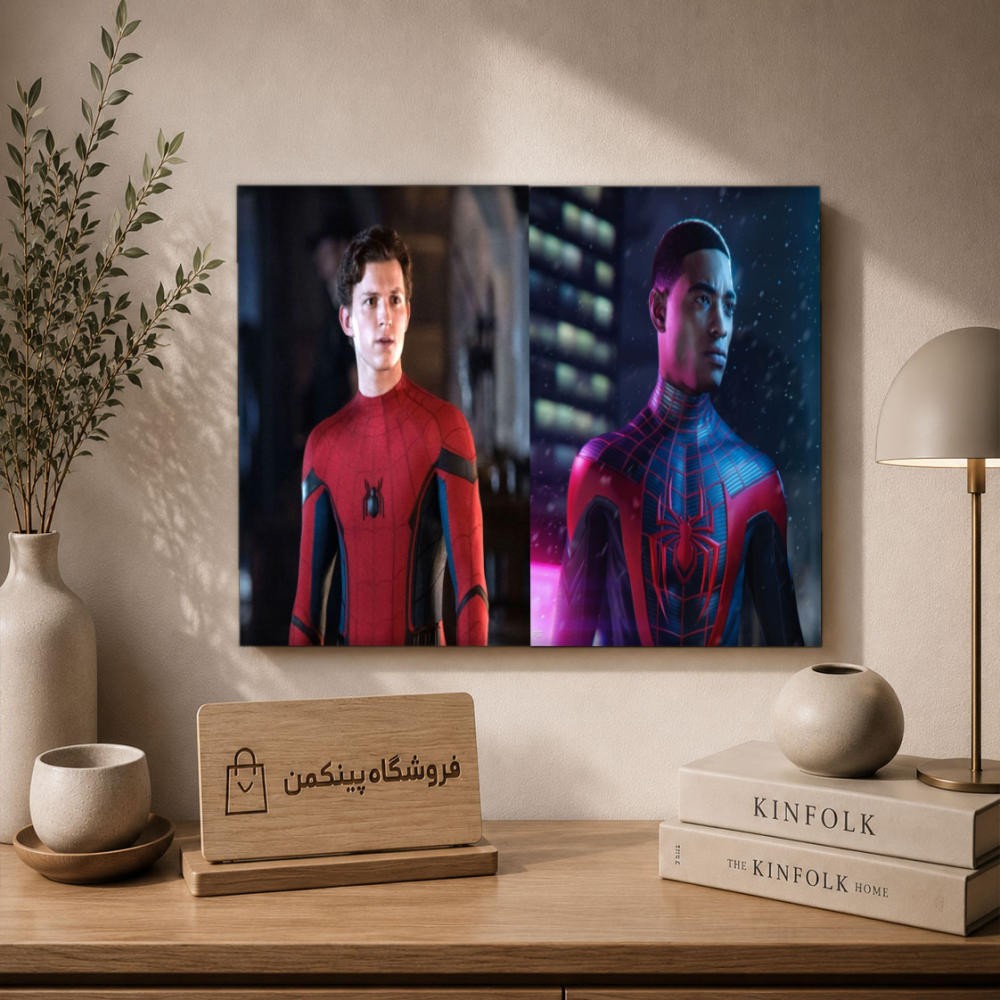 تابلو شاسی پینکمن طرح تام هالند و مایلز مورالس - Tom Holland And Miles Morales کد Jm 30