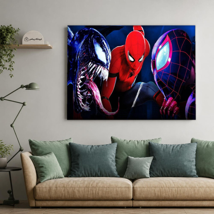 تابلو شاسی پینکمن طرح تام هالند و مایلز مورالس - Tom Holland And Miles Morales کد Jm 28