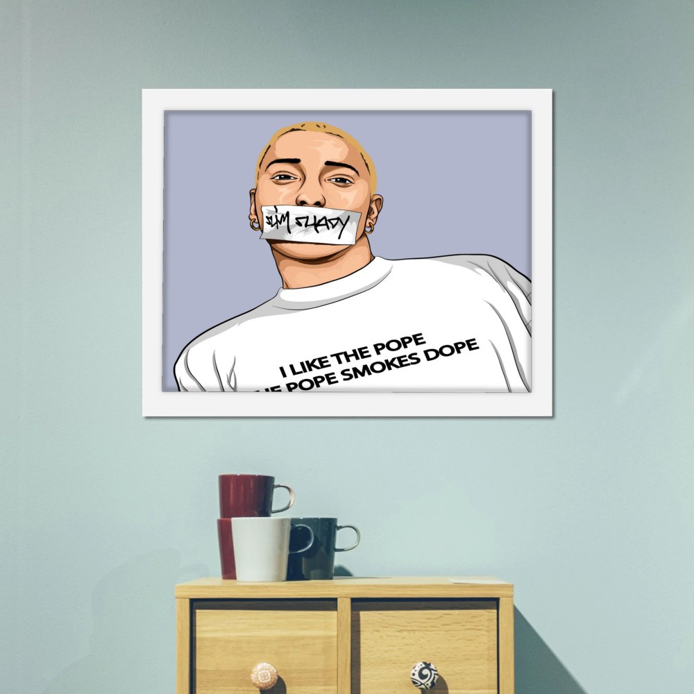 تابلو پینکمن طرح موسیقی امینم کارتونی Eminem Cartoon 27 Jm