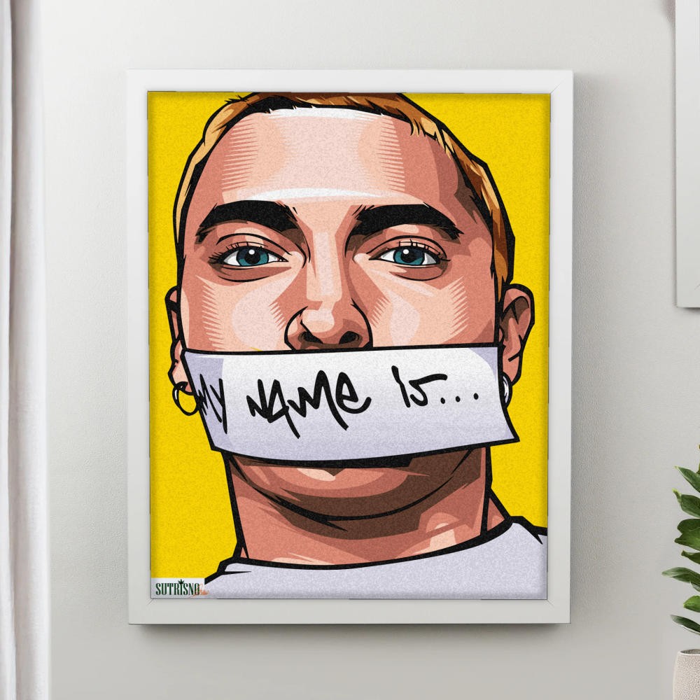 تابلو پینکمن طرح موسیقی امینم کارتونی Eminem Cartoon 17 Jm