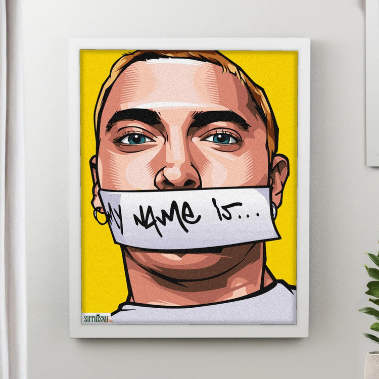 تابلو پینکمن طرح موسیقی امینم کارتونی Eminem Cartoon 17 Jm