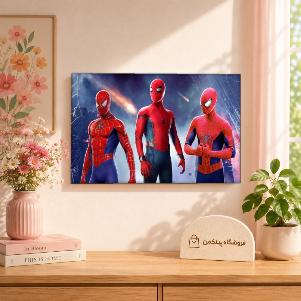 تابلو شاسی پینکمن طرح تام هالند و مایلز مورالس - Tom Holland And Miles Morales کد Jm 14