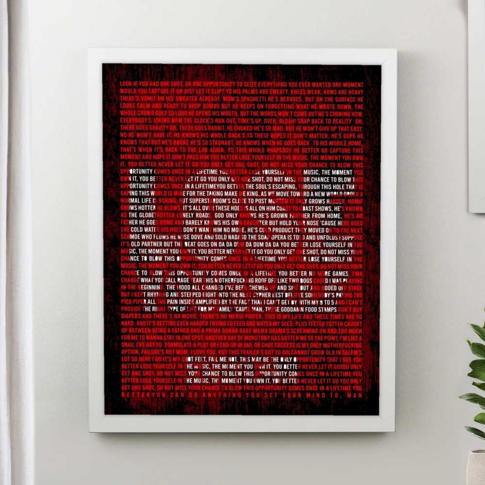 تابلو پینکمن طرح موسیقی امینم Lose Yourself Eminem Lose Yourself 11 Jm