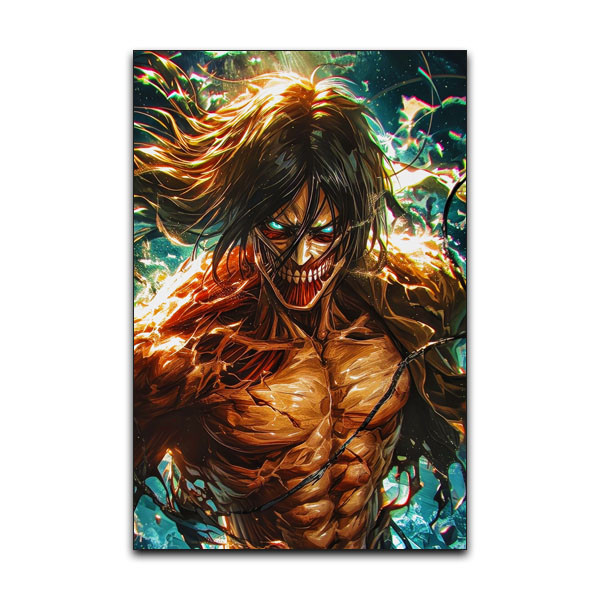 تابلو شاسی گوفی مدل ارن یگر انیمه اتک آن تایتان طرح AOT Eren Yeager Attack on Titan Anime کد TITN052