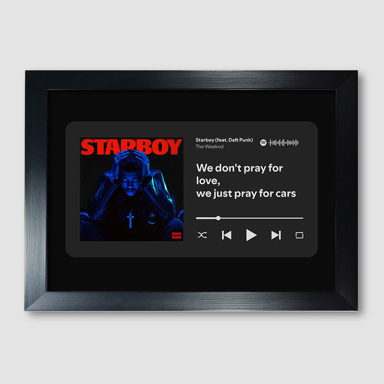 تابلو مدل موزیکال طرح Starboy (feat. Daft Punk) by The Weeknd