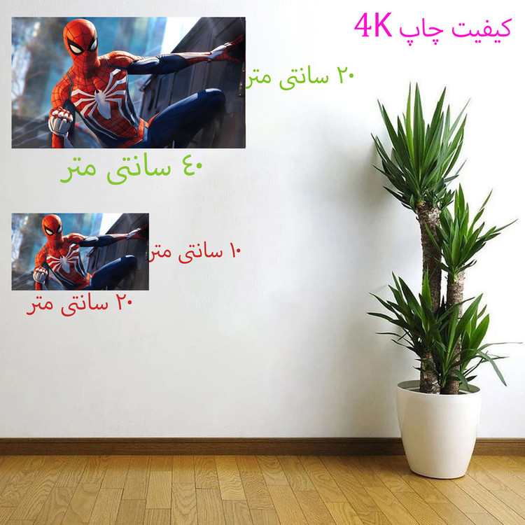 برچسب دیواری مدل مرد عنکبوتی 4k کد 9707